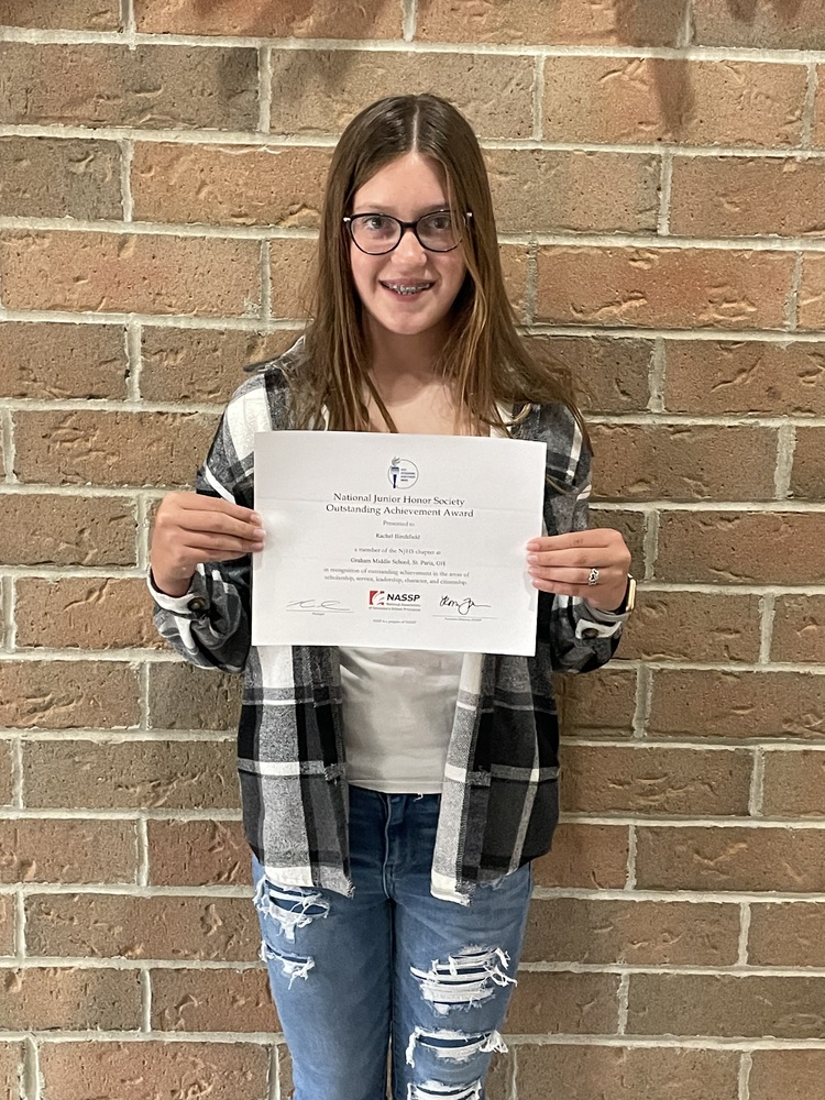 Rachel NJHS Award